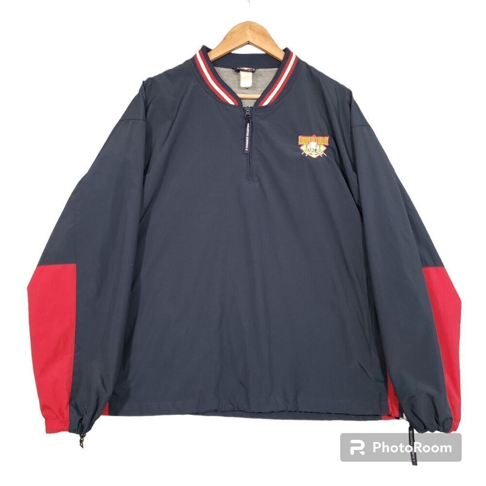 Cooperstown Dreams Park Pullover Lined Windbreaker Jacket Blue Size‎ L